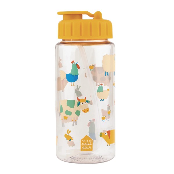 Διάφανο Παγούρι με Αποσπώμενο Καλαμάκι 350ml Farm - Petit Jour Paris | 52-900/15