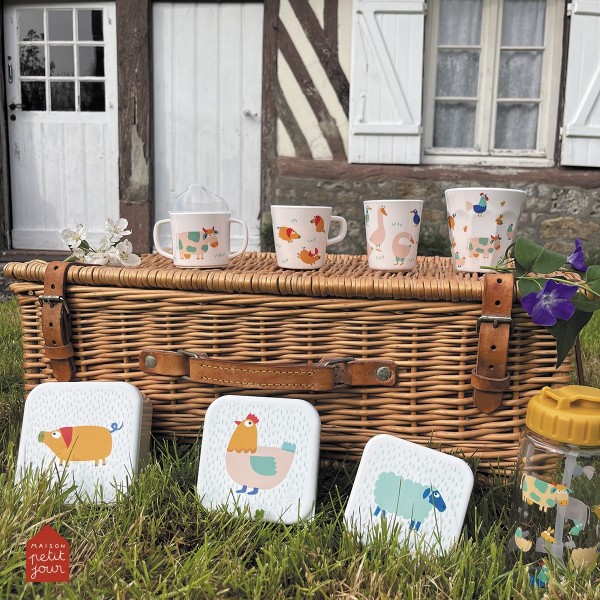 Διάφανο Παγούρι με Αποσπώμενο Καλαμάκι 350ml Farm - Petit Jour Paris | 52-900/15