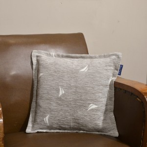 Διακοσμητική Μαξιλαροθήκη 43x43cm Σενίλ/Γκρι-Logo Design 1005 | 49-10200/1005