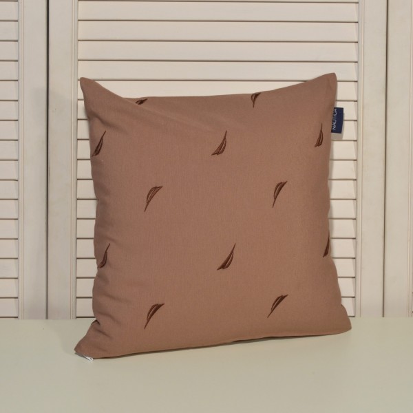 Μαξιλαροθήκη Διακοσμητική Λονέτα Κεντητή Des. 225 Καφέ με Καφέ Σκούρο Κέντημα | 49-10201/225