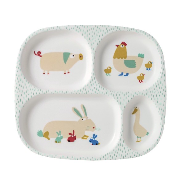 Δίσκος Ρηχός με 4 Χωρίσματα 21x24 Farm - Petit Jour Paris | 52-935/15