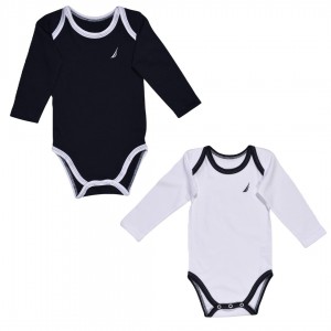 Εσώρουχα Σετ 2 τεμ. 62 cm Μακρύ Μανίκι Σκούρο Μπλε 100% Βαμβάκι Jersey | 46-2011-62/16