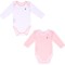 Εσώρουχα Σετ 2 τεμ. 68 cm Μακρύ Μανίκι Ροζ 100% Βαμβάκι Jersey | 46-2011-68/12