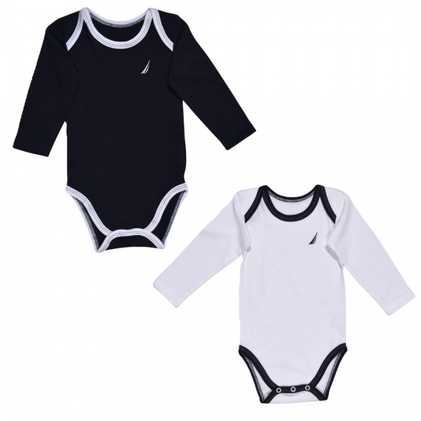 Εσώρουχα Σετ 2 τεμ. 74 cm Μακρύ Μανίκι Σκούρο Μπλε 100% Βαμβάκι Jersey | 46-2011-74/16