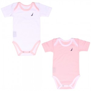 Εσώρουχα Σετ 2 τεμ. 80 cm Κοντό Μανίκι Ροζ 100% Βαμβάκι Jersey | 46-2010-80/12