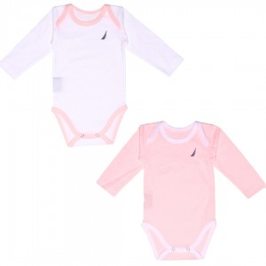 Εσώρουχα Σετ 2 τεμ. 80 cm Μακρύ Μανίκι Ροζ 100% Βαμβάκι Jersey | 46-2011-80/12