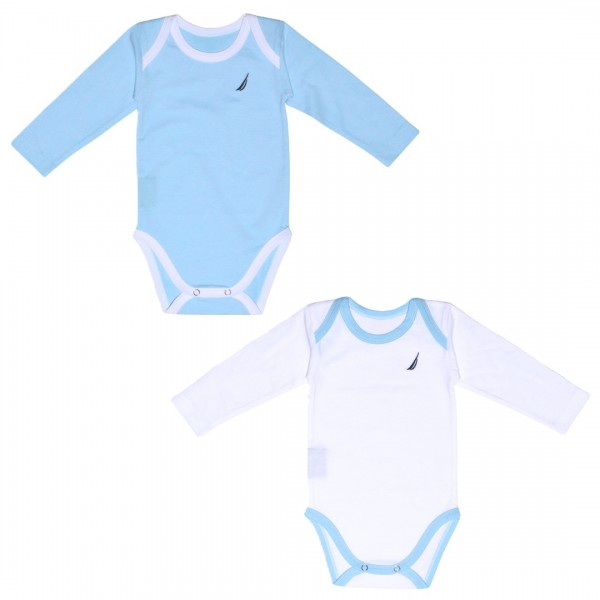 Εσώρουχα Σετ 2 τεμ. 80 cm Μακρύ Μανίκι Σιέλ 100% Βαμβάκι Jersey | 46-2011-80/11