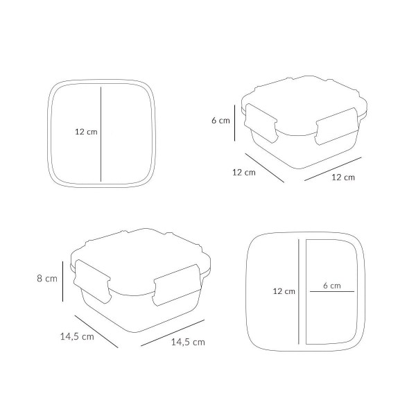 Φαγητοδοχείο με καπάκι ασφαλείας Geometric Nature - Tutete | 61-88821