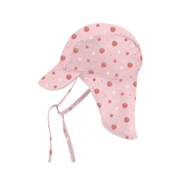 Καπέλο παραλίας με κορδόνια και προστασία από τον ήλιο Strawberries Monnëka 6-12 μηνών | 61-82255