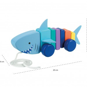Καρχαρίας Συρόμενο Ξύλινο Παιχνίδι Sea Life Orange Tree Toys | 60-09001
