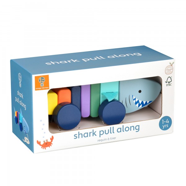 Καρχαρίας Συρόμενο Ξύλινο Παιχνίδι Orange Tree Toys | 60-09001