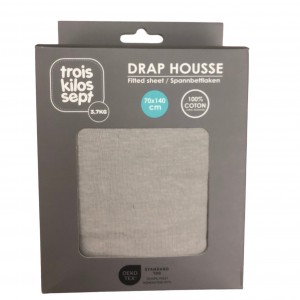 Κατωσέντονο με Λάστιχο Μακώ Jersey Γκρι 70x140cm Trois Kilos Sept | 55-8161003