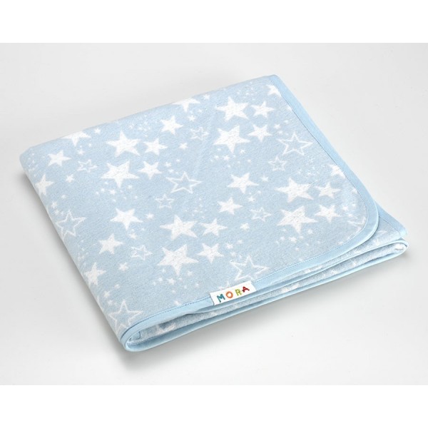 Κουβέρτα Ecology 80x110 cm - Αστεράκια - Γαλάζιο - MORA | 58-6595/05