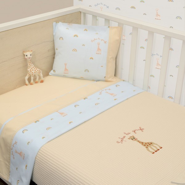 Κουβέρτα Πικέ Κούνιας 100x140 Design 504 Sophie La Girafe | 46-6720/504