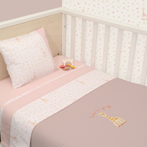 Κουβέρτα Πικέ Κούνιας 100x140cm Design 502 Sophie La Girafe | 46-6720/502