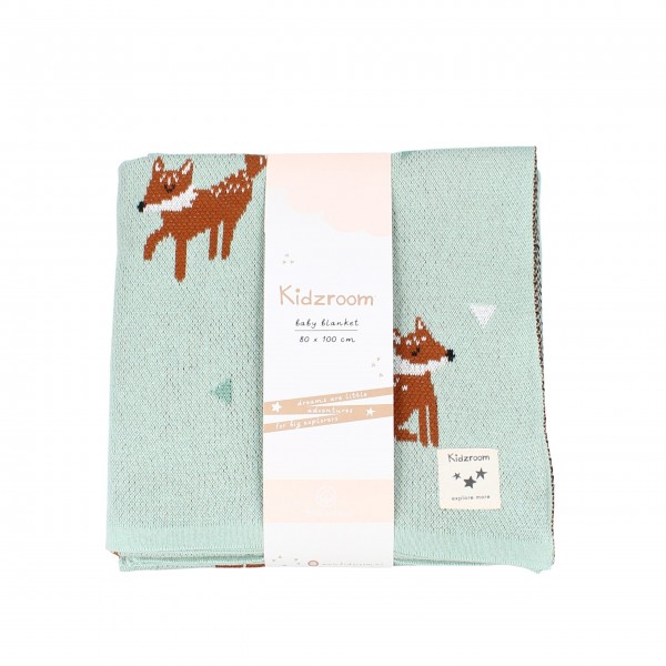 Κουβέρτα Ζακάρ 80Χ100 cm Αλεπού - 100% Βαμβάκι - Kidzroom | 50-4298