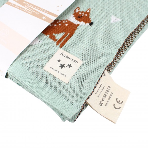 Κουβέρτα Ζακάρ 80Χ100 cm Αλεπού - 100% Βαμβάκι - Kidzroom | 50-4298