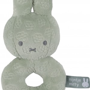 Κουδουνίστρα Από Βελουτέ Ύφασμα Πράσινο Miffy Flowers | 47-3888