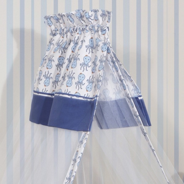 Κουνουπιέρα 180x500 cm Design 941Μπλε-Εμπριμέ | 46-2703/941