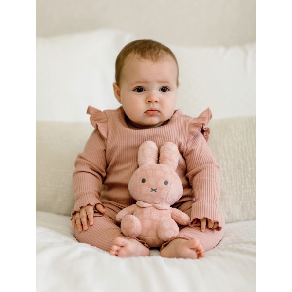 Λούτρινο Aπό Bελουτέ Ύφασμα 20cm Ροζ Miffy Flowers | 47-3885