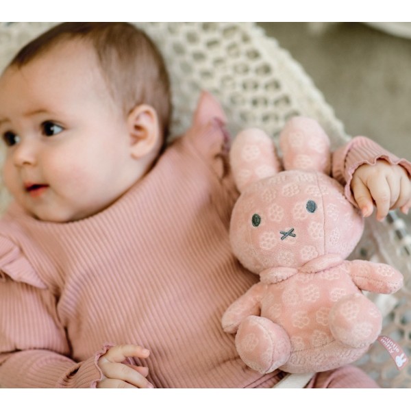 Λούτρινο Aπό Bελουτέ Ύφασμα 20cm Ροζ Miffy Flowers | 47-3885