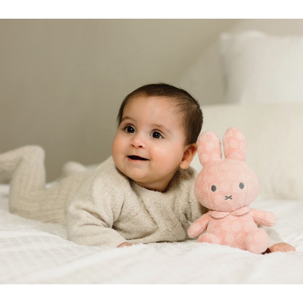 Λούτρινο Aπό Bελουτέ Ύφασμα 20cm Ροζ Miffy Flowers | 47-3885