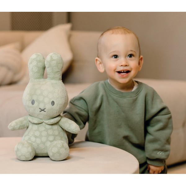 Λούτρινο Από Βελουτέ Ύφασμα 30cm Πράσινο Miffy Flowers | 47-3896