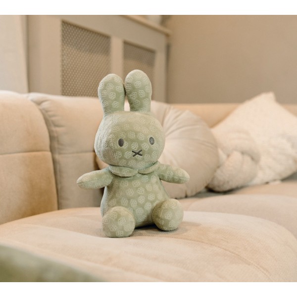 Λούτρινο Από Βελουτέ Ύφασμα 30cm Πράσινο Miffy Flowers | 47-3896