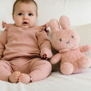 Λούτρινο Από Βελουτέ Ύφασμα 30cm Ροζ Miffy Flowers | 47-3895