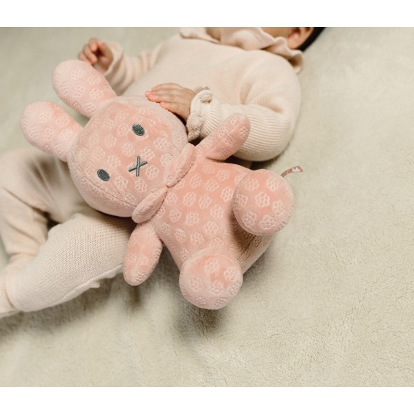 Λούτρινο Από Βελουτέ Ύφασμα 30cm Ροζ Miffy Flowers | 47-3895