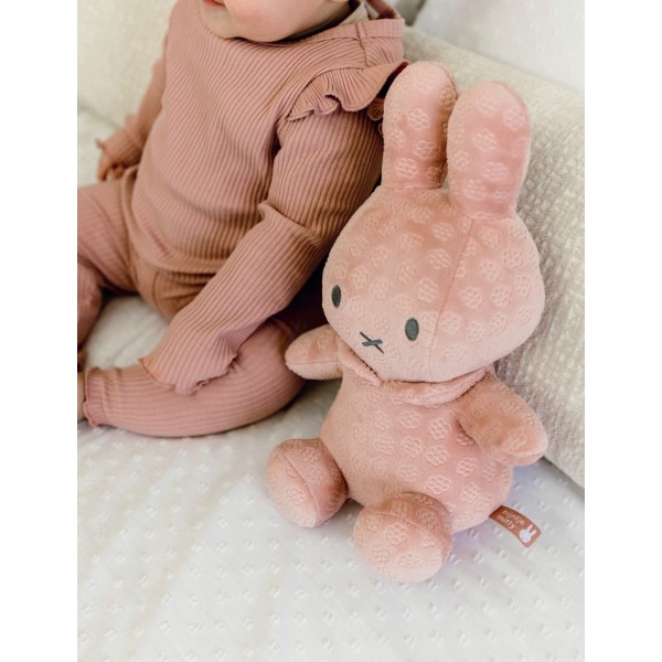 Λούτρινο Από Βελουτέ Ύφασμα 30cm Ροζ Miffy Flowers | 47-3895