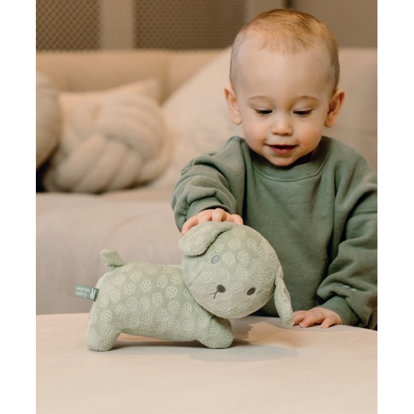 Λούτρινο Σκυλάκι Από Βελουτέ Ύφασμα 25cm Πράσινο Miffy Flowers | 47-3898