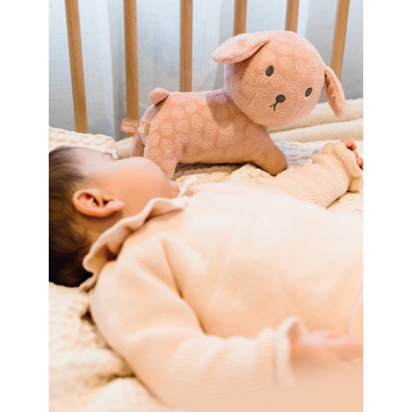 Λούτρινο Σκυλάκι Από Βελουτέ Ύφασμα 25cm Ροζ Miffy Flowers | 47-3897