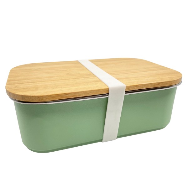 Lunch Box Με Καπάκι Από Bamboo 900ml Πράσινο - Smikkels | 63-10013