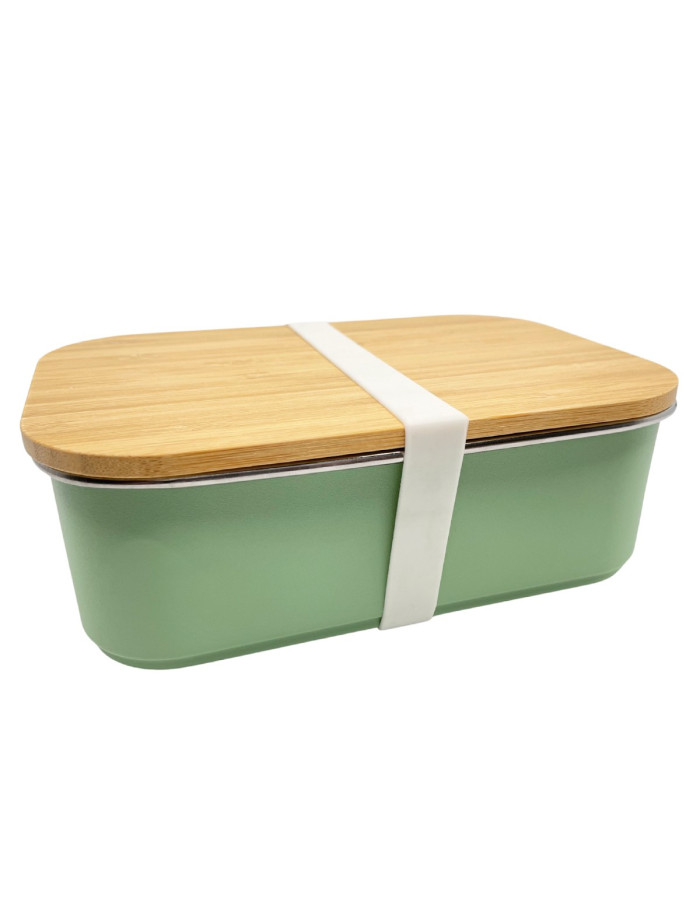 Lunch Box Με Καπάκι Από Bamboo 900ml Πράσινο - Smikkels | 63-10013