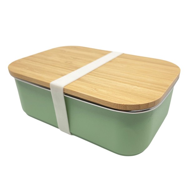 Lunch Box Με Καπάκι Από Bamboo 900ml Πράσινο - Smikkels | 63-10013