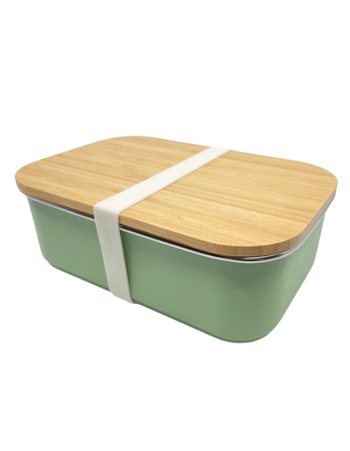 Lunch Box Με Καπάκι Από Bamboo 900ml Πράσινο - Smikkels | 63-10013