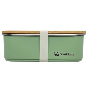 Lunch Box Με Καπάκι Από Bamboo 900ml Πράσινο - Smikkels | 63-10013
