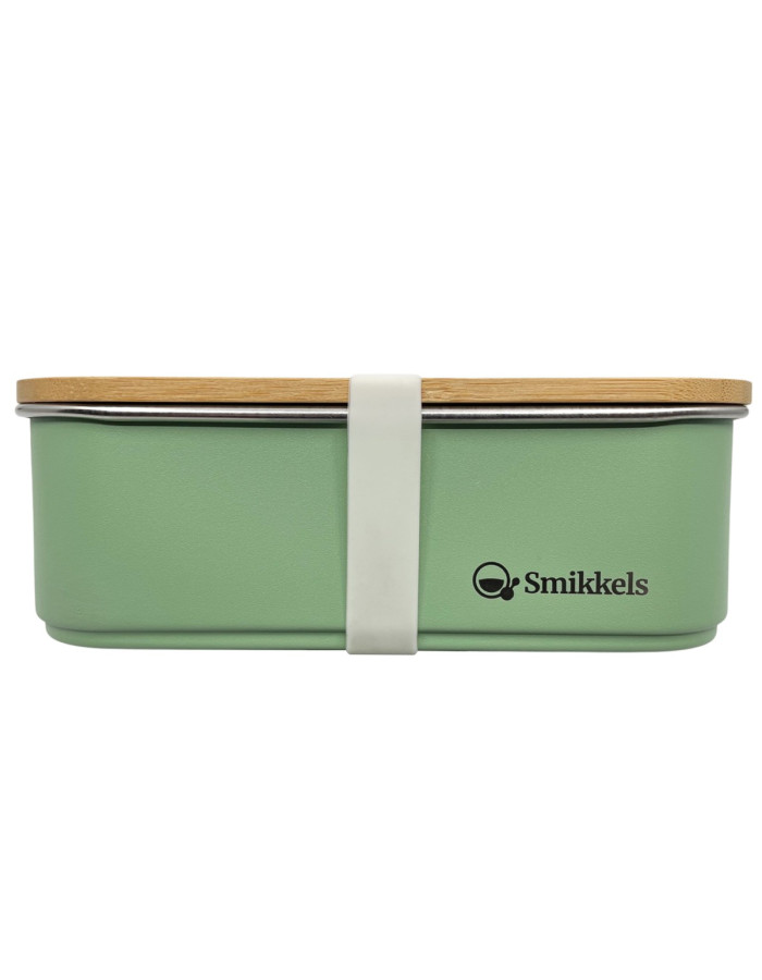Lunch Box Με Καπάκι Από Bamboo 900ml Πράσινο - Smikkels | 63-10013