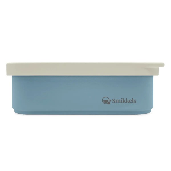 Lunch Box Μεταλλικό 900 ml Με Καπάκι Σιλικόνης Μπλε - Smikkels | 63-10052