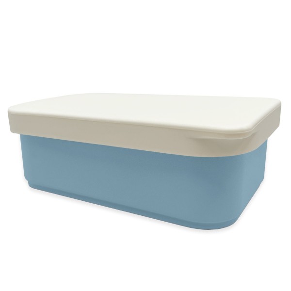 Lunch Box Μεταλλικό 900 ml Με Καπάκι Σιλικόνης Μπλε - Smikkels | 63-10052
