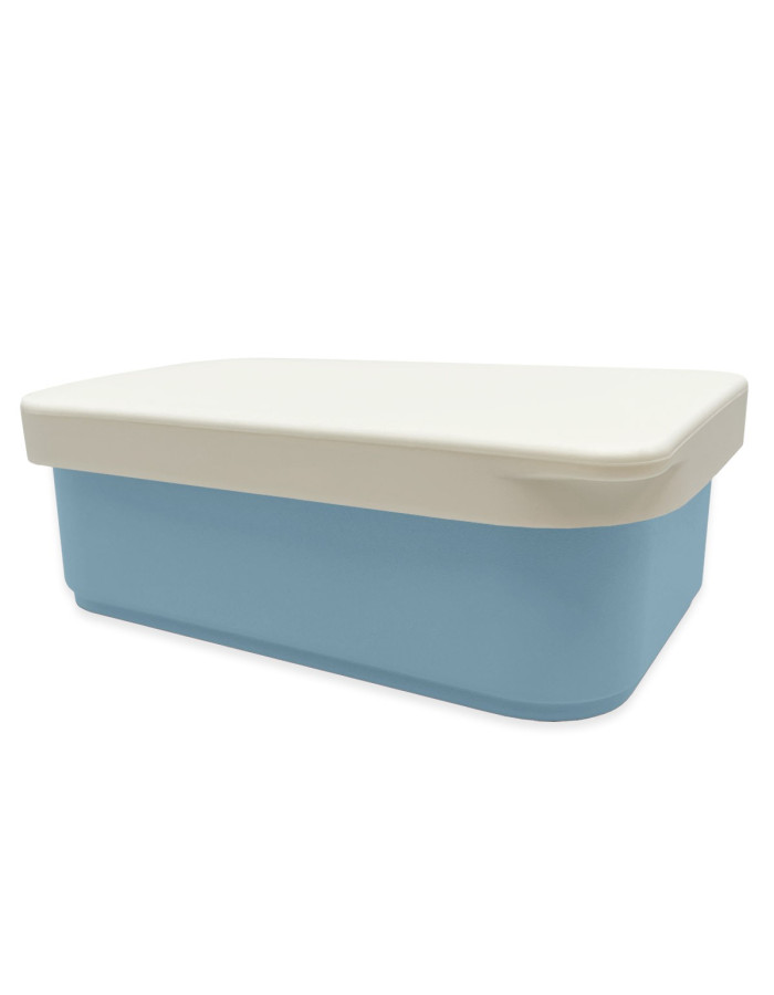 Lunch Box Μεταλλικό 900 ml Με Καπάκι Σιλικόνης Μπλε - Smikkels | 63-10052