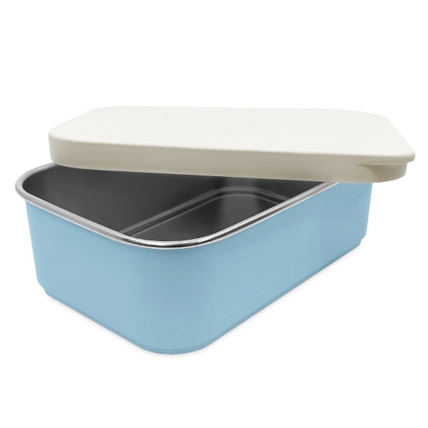 Lunch Box Μεταλλικό 900 ml Με Καπάκι Σιλικόνης Μπλε - Smikkels | 63-10052