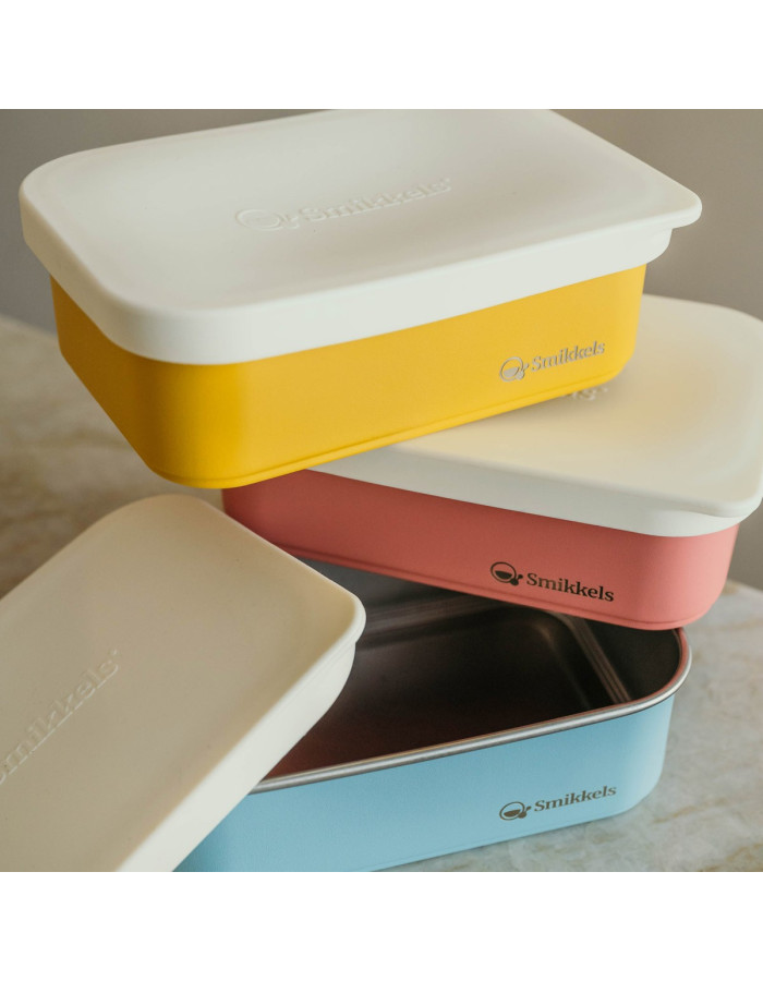 Lunch Box Μεταλλικό 900 ml Με Καπάκι Σιλικόνης - Πράσινο - Smikkels | 63-10054