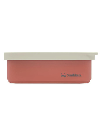 Lunch Box Μεταλλικό 900 ml Με Καπάκι Σιλικόνης Ροζ - Smikkels | 63-10051