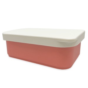 Lunch Box Μεταλλικό 900 ml Με Καπάκι Σιλικόνης Ροζ - Smikkels | 63-10051