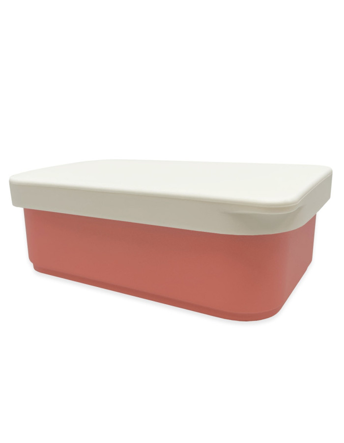 Lunch Box Μεταλλικό 900 ml Με Καπάκι Σιλικόνης Ροζ - Smikkels | 63-10051