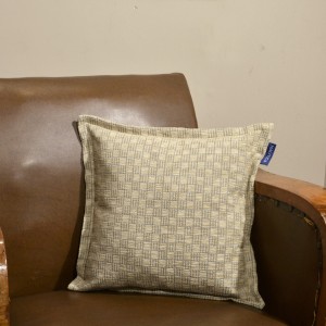 Μαξιλαροθήκη Διακοσμητική 43x43 Σενίλ Μπεζ Καρρώ Design 1104 | 49-10200/1104