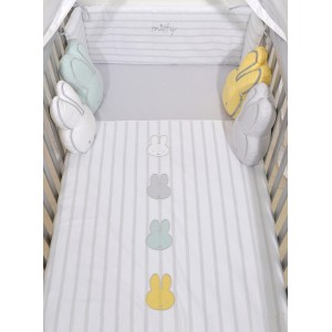 Miffy Des 66 Σετ Προίκας 3 τεμ Ριγέ Γκρι | 48-8700/66