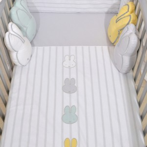 Miffy Des 66 Σετ Προίκας 3 τεμ Ριγέ Γκρι | 48-8700/66